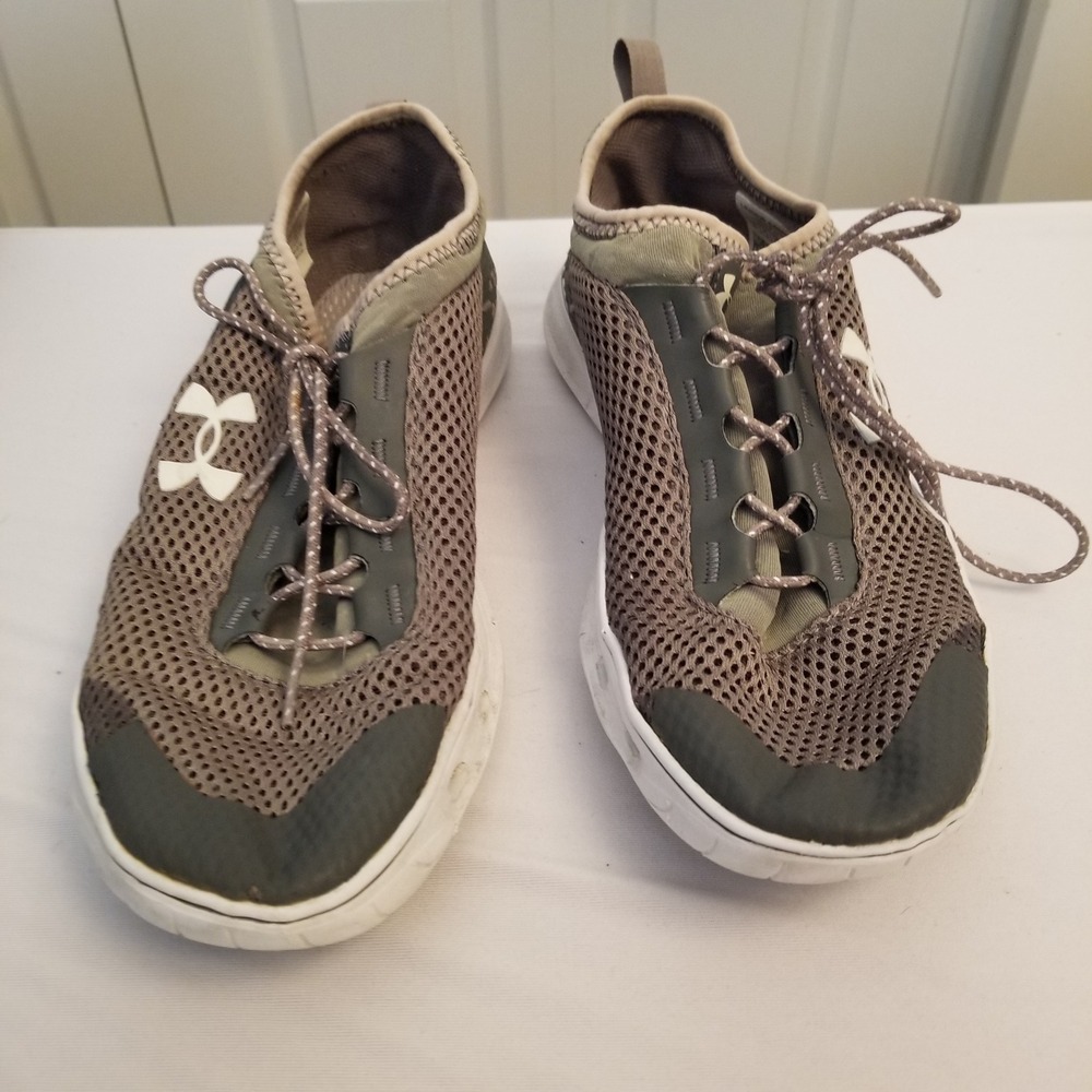 Under Armour Kilchis Womens Water Shoes Gray Mesh Sneakers 1268845-040 Size 10
